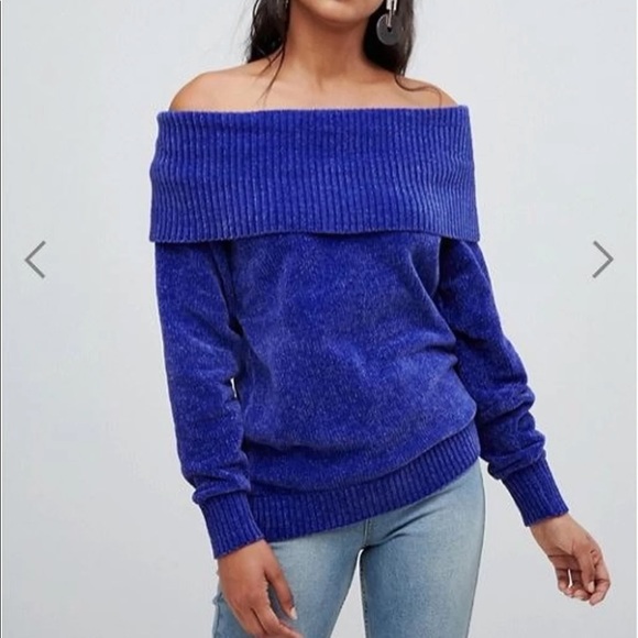 Vila Chenille Off Shoulder Sweater - Picture 1 of 5